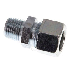 R 1/4'' Male x 12LL Zinc plated Steel Straight Cutting Ring 100 Bar DIN 2353 [2 Pieces]