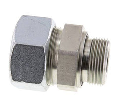 G 1 1/4'' Macho x 38S Anillo de corte recto de acero cincado con junta FKM 315 Bar DIN 2353