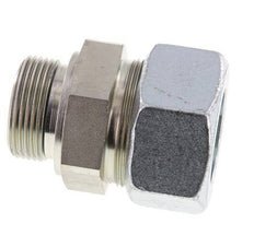 G 1 1/4'' Macho x 38S Anillo de corte recto de acero cincado con junta FKM 315 Bar DIN 2353