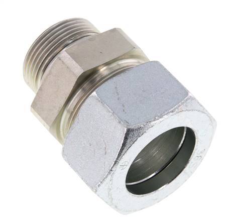 G 1 1/4'' Macho x 38S Anillo de corte recto de acero cincado con junta FKM 315 Bar DIN 2353