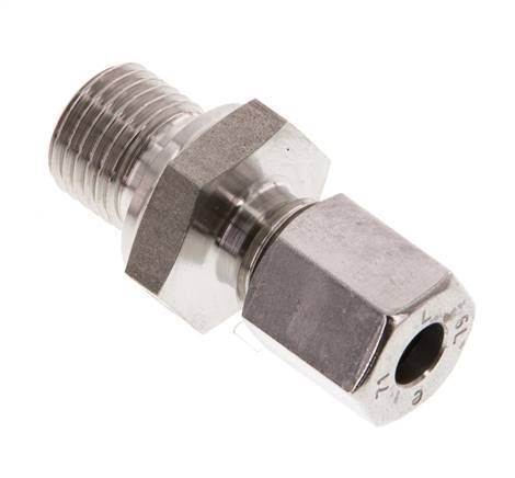 G 1/4'' Macho x 6L Anillo de corte recto de acero inoxidable 315 Barra DIN 2353
