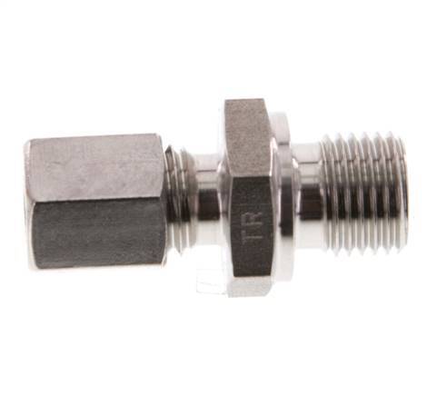 G 1/4'' Macho x 6L Anillo de corte recto de acero inoxidable 315 Barra DIN 2353