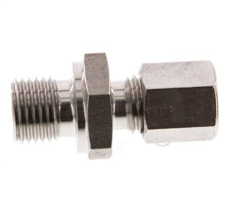 G 1/4'' Macho x 6L Anillo de corte recto de acero inoxidable 315 Barra DIN 2353