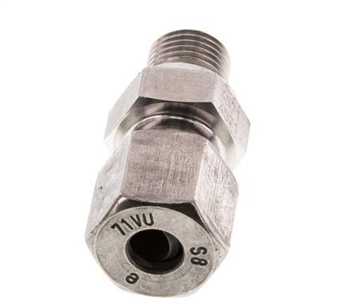 G 1/4'' Macho x 8S Anillo de corte recto de acero inoxidable 630 Barra DIN 2353