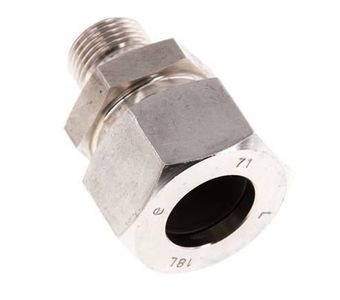 G 3/8'' Macho x 18L Acero inoxidable Anillo de corte recto 315 Barra DIN 2353