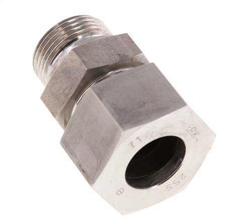 G 1'' Macho x 25S Anillo de corte recto de acero inoxidable 400 Bar DIN 2353
