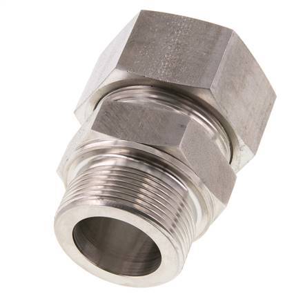 G 1 1/2'' Macho x 38S Anillo de corte recto de acero inoxidable 315 Barra DIN 2353