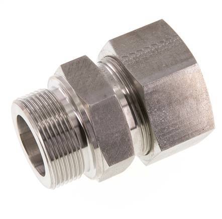 G 1 1/2'' Macho x 38S Anillo de corte recto de acero inoxidable 315 Barra DIN 2353