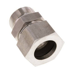 G 1 1/2'' Macho x 38S Anillo de corte recto de acero inoxidable 315 Barra DIN 2353