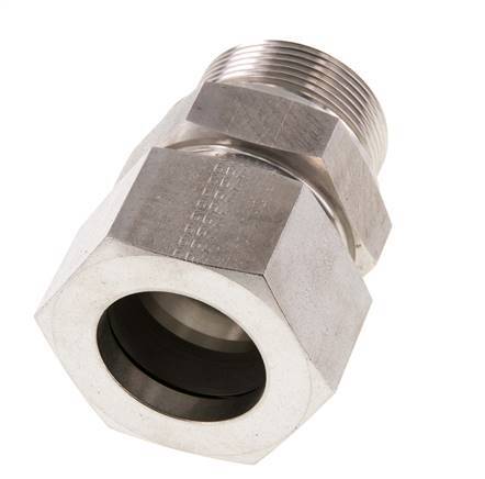 G 1 1/2'' Macho x 38S Anillo de corte recto de acero inoxidable 315 Barra DIN 2353