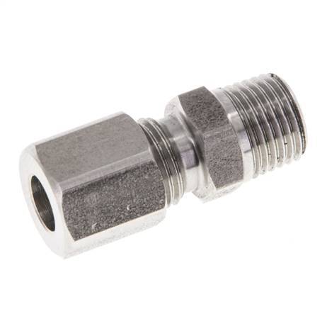 M10x1 Macho x 6LL Anillo de corte recto de acero inoxidable 100 Bar DIN 2353