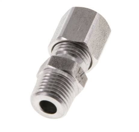 M10x1 Macho x 6LL Anillo de corte recto de acero inoxidable 100 Bar DIN 2353
