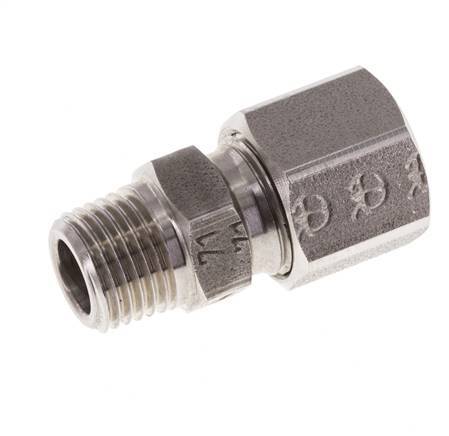 M10x1 Macho x 8LL Anillo de corte recto de acero inoxidable 100 Bar DIN 2353