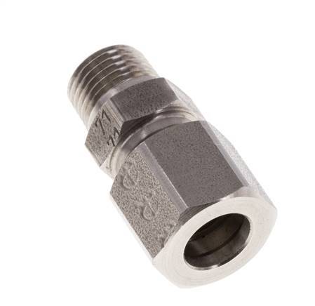 M10x1 Macho x 8LL Anillo de corte recto de acero inoxidable 100 Bar DIN 2353