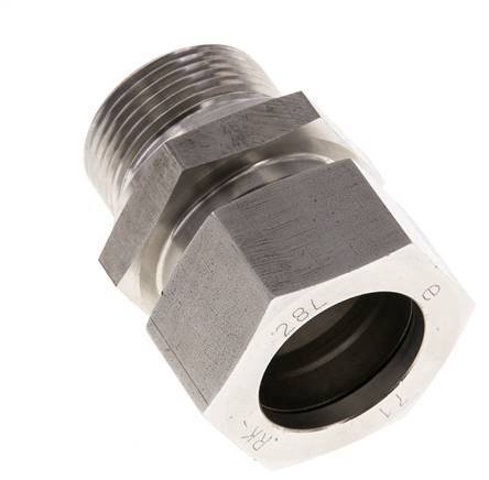 M33x2 Macho x 28L Anillo de corte recto de acero inoxidable 160 Barra DIN 2353
