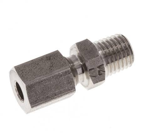 M8x1 Macho x 4LL Anillo de corte recto de acero inoxidable 100 Bar DIN 2353