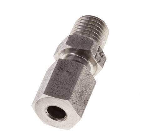 M8x1 Macho x 4LL Anillo de corte recto de acero inoxidable 100 Bar DIN 2353
