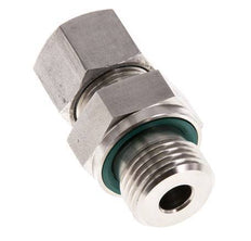 G 1/2'' Macho x 12S Anillo de corte recto de acero inoxidable con junta FKM 630 Barra DIN 2353