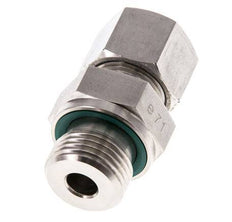 G 1/2'' Macho x 12S Anillo de corte recto de acero inoxidable con junta FKM 630 Barra DIN 2353
