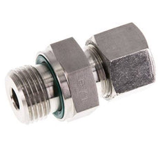 G 1/2'' Macho x 12S Anillo de corte recto de acero inoxidable con junta FKM 630 Barra DIN 2353