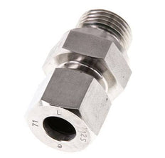 G 1/2'' Macho x 12S Anillo de corte recto de acero inoxidable con junta FKM 630 Barra DIN 2353