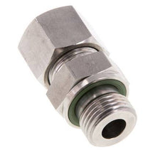 G 1/2'' Macho x 14S Anillo de corte recto de acero inoxidable con junta FKM 630 Bar DIN 2353