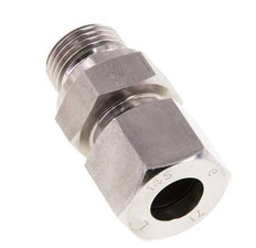 G 1/2'' Macho x 14S Anillo de corte recto de acero inoxidable con junta FKM 630 Bar DIN 2353