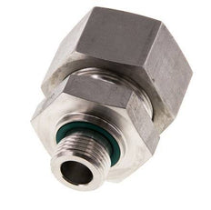 G 1/2'' Macho x 25S Anillo de corte recto de acero inoxidable con junta FKM 400 Bar DIN 2353