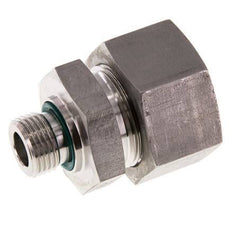 G 1/2'' Macho x 25S Anillo de corte recto de acero inoxidable con junta FKM 400 Bar DIN 2353