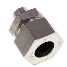 G 1/2'' Macho x 25S Anillo de corte recto de acero inoxidable con junta FKM 400 Bar DIN 2353
