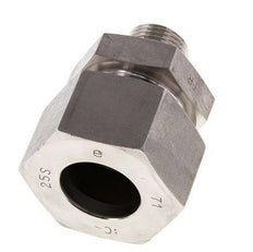 G 1/2'' Macho x 25S Anillo de corte recto de acero inoxidable con junta FKM 400 Bar DIN 2353