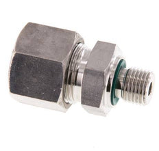 G 1/4'' Macho x 14S Anillo de corte recto de acero inoxidable con junta FKM 630 Bar DIN 2353