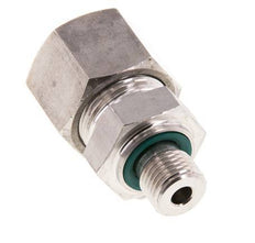 G 1/4'' Macho x 14S Anillo de corte recto de acero inoxidable con junta FKM 630 Bar DIN 2353