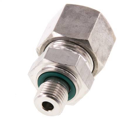 G 1/4'' Macho x 14S Anillo de corte recto de acero inoxidable con junta FKM 630 Bar DIN 2353