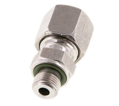 G 1/8'' Macho x 8L Anillo de corte recto de acero inoxidable con junta FKM 315 Bar DIN 2353