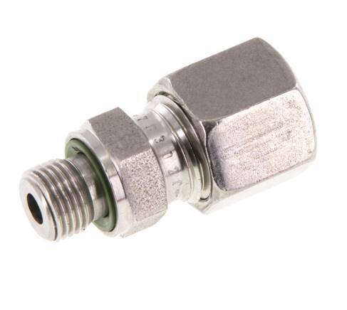 G 1/8'' Macho x 8L Anillo de corte recto de acero inoxidable con junta FKM 315 Bar DIN 2353