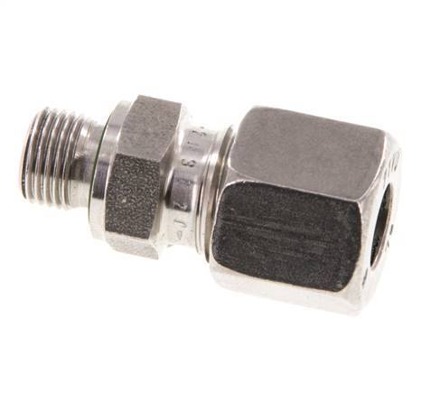 G 1/8'' Macho x 8L Anillo de corte recto de acero inoxidable con junta FKM 315 Bar DIN 2353