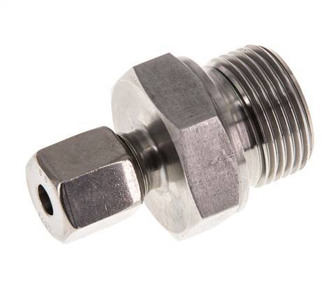 G 3/4'' Macho x 6S Anillo de corte recto de acero inoxidable con junta FKM 630 Bar DIN 2353