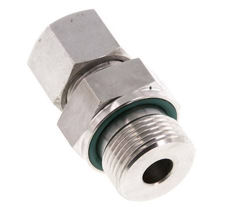 G 3/4'' Macho x 14S Anillo de corte recto de acero inoxidable con junta FKM 630 Bar DIN 2353