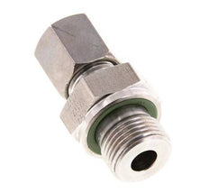 G 3/8'' Macho x 6S Anillo de corte recto de acero inoxidable con junta FKM 630 Bar DIN 2353