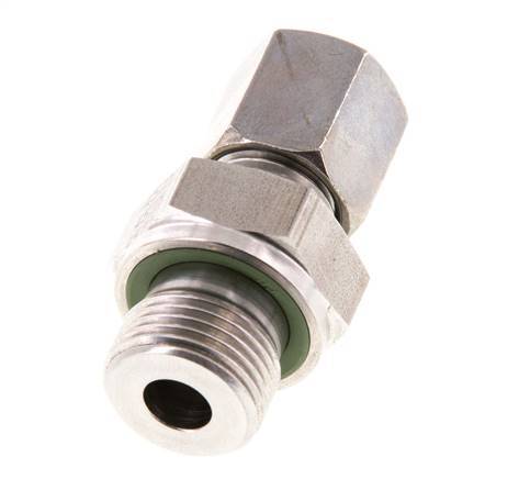 G 3/8'' Macho x 6S Anillo de corte recto de acero inoxidable con junta FKM 630 Bar DIN 2353