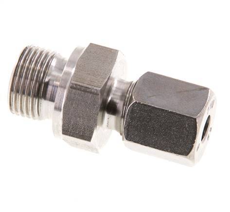 G 3/8'' Macho x 6S Anillo de corte recto de acero inoxidable con junta FKM 630 Bar DIN 2353