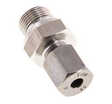 G 3/8'' Macho x 6S Anillo de corte recto de acero inoxidable con junta FKM 630 Bar DIN 2353