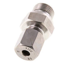 G 3/8'' Macho x 6S Anillo de corte recto de acero inoxidable con junta FKM 630 Bar DIN 2353