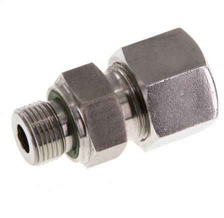 G 3/8'' Macho x 14S Anillo de corte recto de acero inoxidable con junta FKM 630 Bar DIN 2353