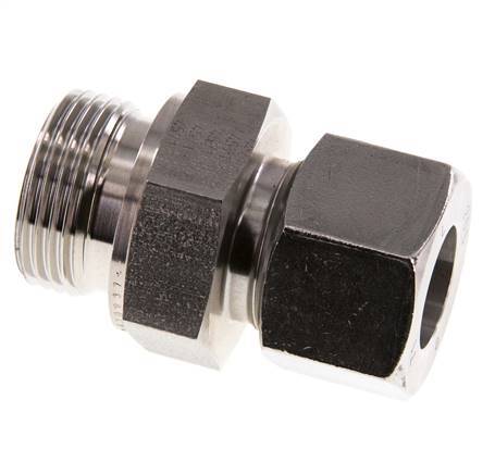 G 1'' Macho x 20S Anillo de corte recto de acero inoxidable con junta FKM 400 Bar DIN 2353