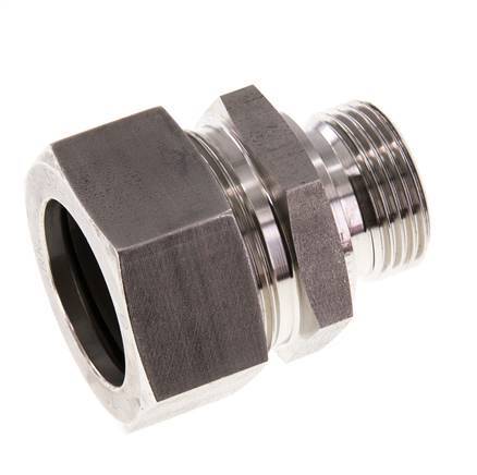 G 1'' Macho x 35L Anillo de corte recto de acero inoxidable con junta FKM 160 Bar DIN 2353