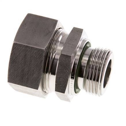 G 1'' Macho x 35L Anillo de corte recto de acero inoxidable con junta FKM 160 Bar DIN 2353