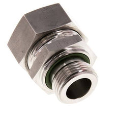 G 1'' Macho x 35L Anillo de corte recto de acero inoxidable con junta FKM 160 Bar DIN 2353