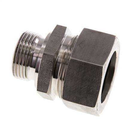 G 1'' Macho x 35L Anillo de corte recto de acero inoxidable con junta FKM 160 Bar DIN 2353